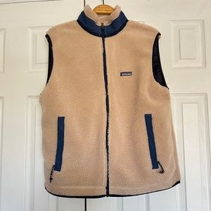 Vintage Patagonia 90's Retro X Oatmeal Deep Pile Vest